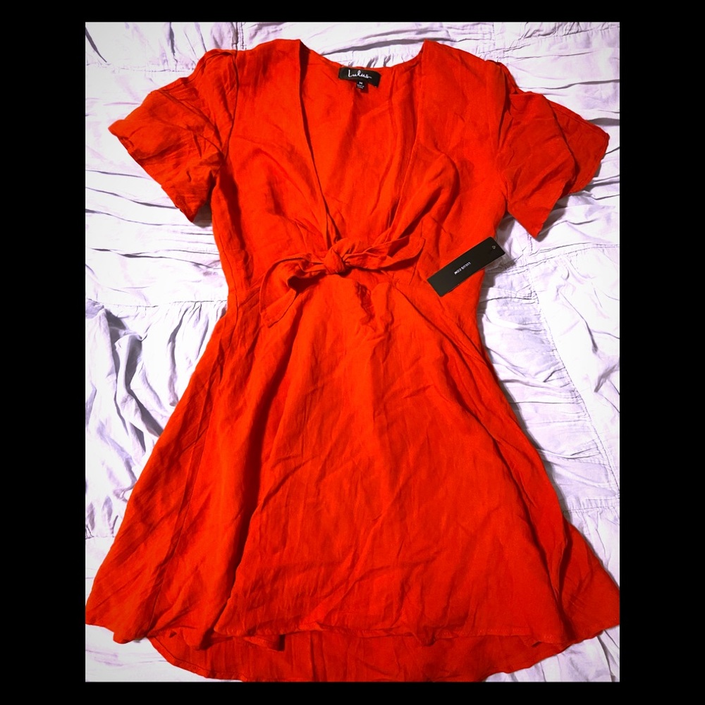 Red beach dress